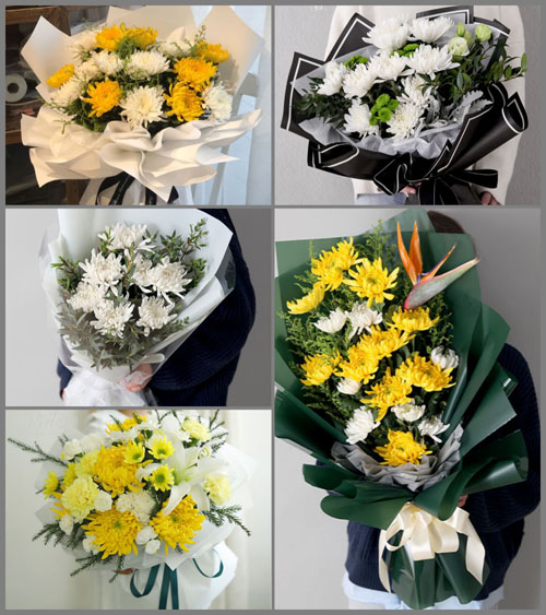 浙江省丽水青田县章旦乡歇马降村白事花束代送